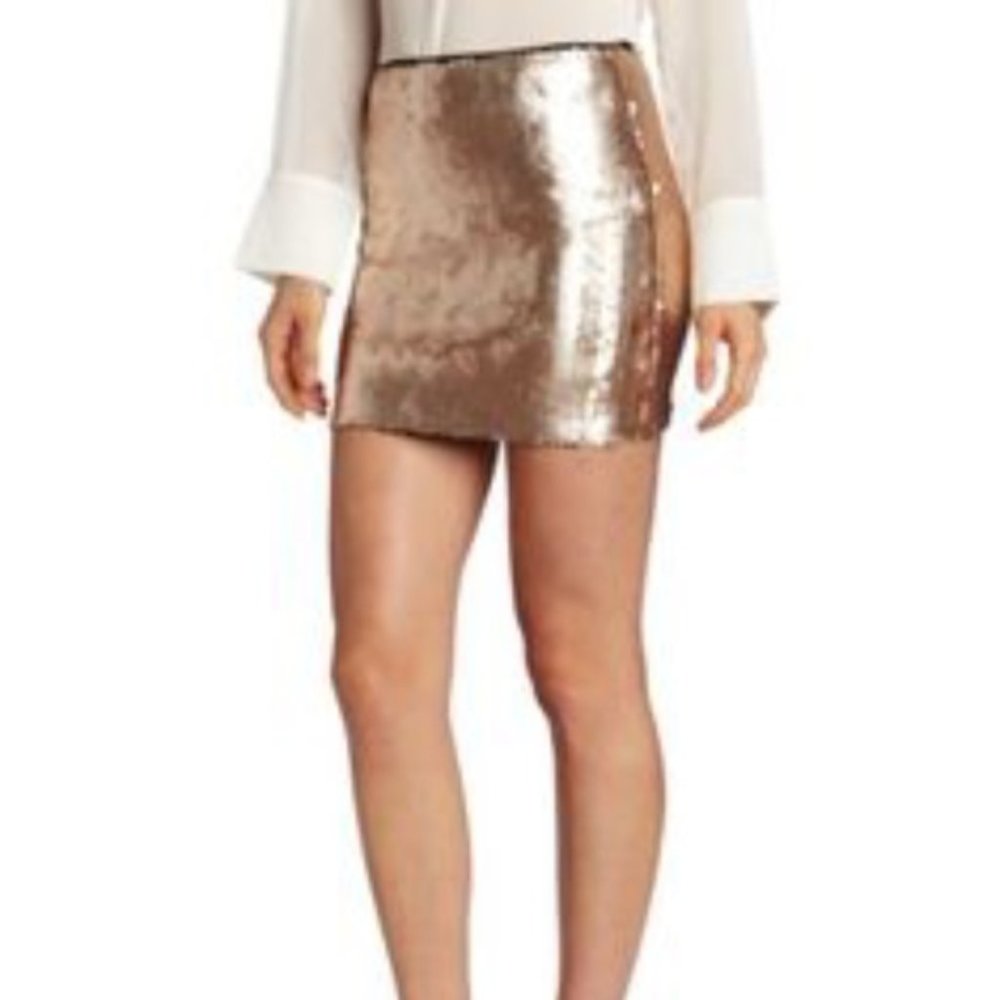 Bardot NWT Sequin Zig Zag Mini Skirt